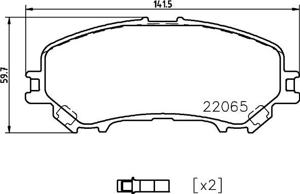 DON PCP1872 - Brake Pad Set, disc brake autospares.lv