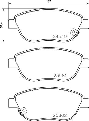 DON PCP1391 - Brake Pad Set, disc brake autospares.lv