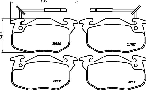 DON PCP1398 - Brake Pad Set, disc brake autospares.lv