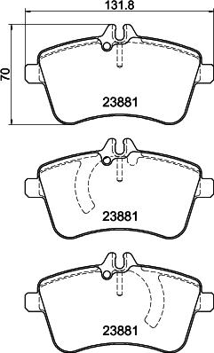 DON PCP1340 - Brake Pad Set, disc brake autospares.lv