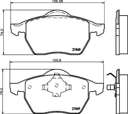 DON PCP1356 - Brake Pad Set, disc brake autospares.lv