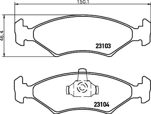 DON PCP1357 - Brake Pad Set, disc brake autospares.lv