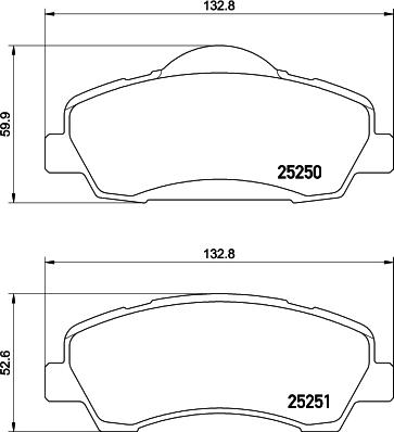 DON PCP1364 - Brake Pad Set, disc brake autospares.lv