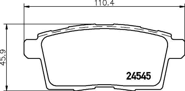 DON PCP1360 - Brake Pad Set, disc brake autospares.lv