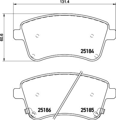 DON PCP1363 - Brake Pad Set, disc brake autospares.lv