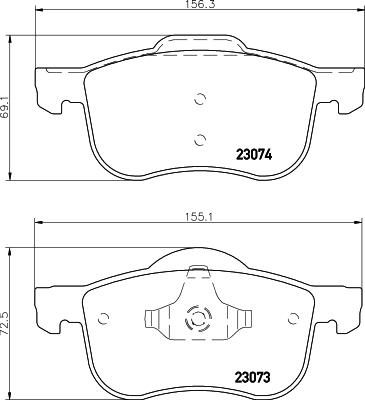 DON PCP1313 - Brake Pad Set, disc brake autospares.lv