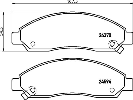 DON PCP1389 - Brake Pad Set, disc brake autospares.lv