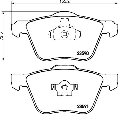 DON PCP1383 - Brake Pad Set, disc brake autospares.lv