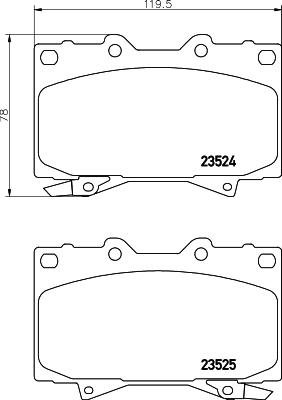 DON PCP1382 - Brake Pad Set, disc brake autospares.lv