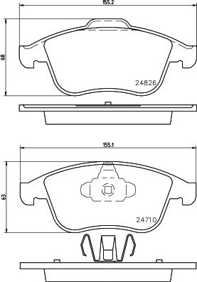 DON PCP1334 - Brake Pad Set, disc brake autospares.lv