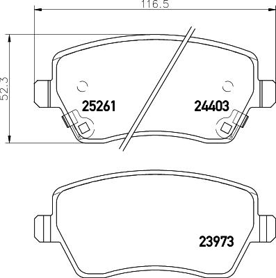 DON PCP1333 - Brake Pad Set, disc brake autospares.lv