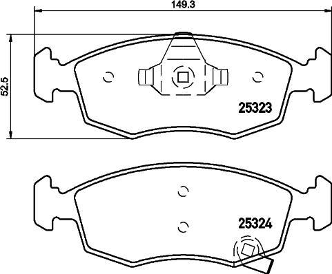 DON PCP1321 - Brake Pad Set, disc brake autospares.lv