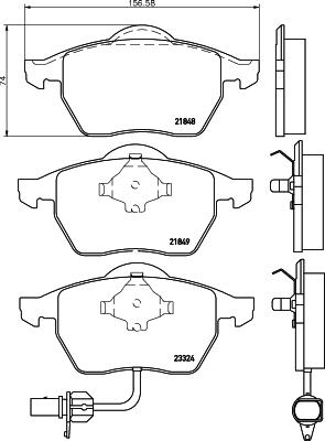 DON PCP1328 - Brake Pad Set, disc brake autospares.lv