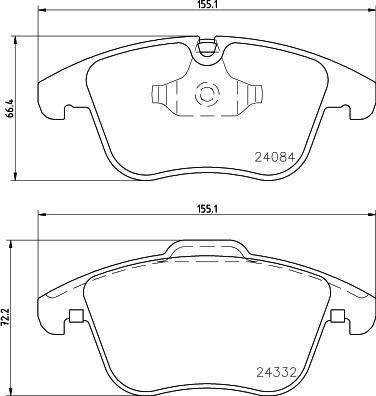 DON PCP1378 - Brake Pad Set, disc brake autospares.lv