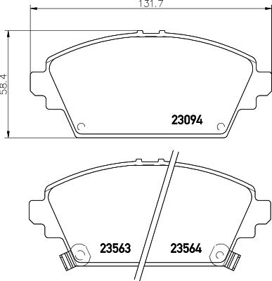 DON PCP1246 - Brake Pad Set, disc brake autospares.lv