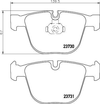 DON PCP1242 - Brake Pad Set, disc brake autospares.lv