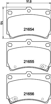 DON PCP1253 - Brake Pad Set, disc brake autospares.lv
