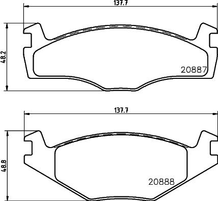 DON PCP1252 - Brake Pad Set, disc brake autospares.lv