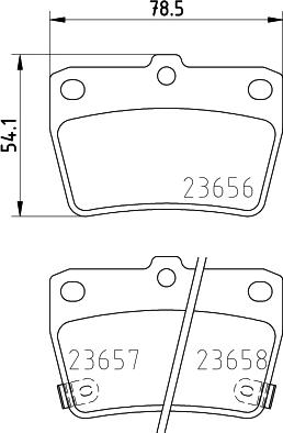 DON PCP1260 - Brake Pad Set, disc brake autospares.lv