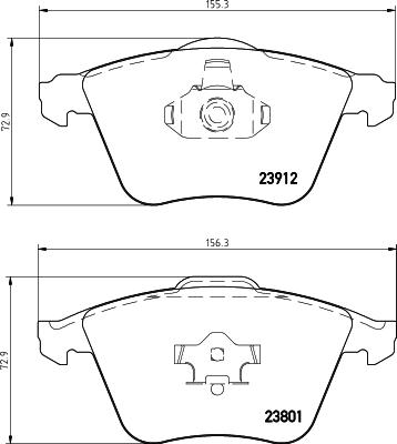 DON PCP1208 - Brake Pad Set, disc brake autospares.lv