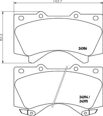 DON PCP1210 - Brake Pad Set, disc brake autospares.lv