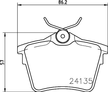 DON PCP1284 - Brake Pad Set, disc brake autospares.lv