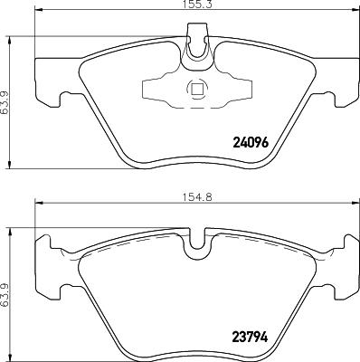 DON PCP1286 - Brake Pad Set, disc brake autospares.lv