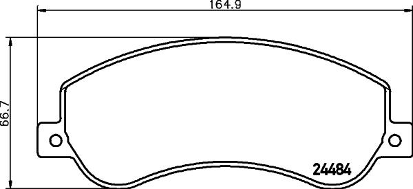 DON PCP1287 - Brake Pad Set, disc brake autospares.lv