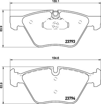 DON PCP1234 - Brake Pad Set, disc brake autospares.lv