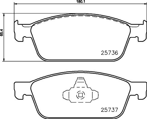 DON PCP1222 - Brake Pad Set, disc brake autospares.lv