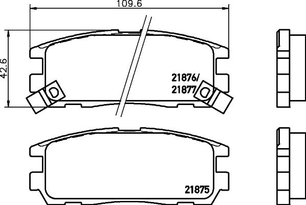 DON PCP1270 - Brake Pad Set, disc brake autospares.lv