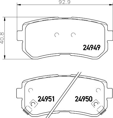 DON PCP1271 - Brake Pad Set, disc brake autospares.lv