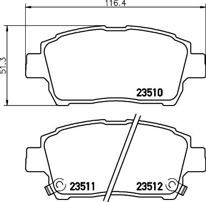 DON PCP1277 - Brake Pad Set, disc brake autospares.lv