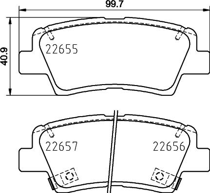 DON PCP1752 - Brake Pad Set, disc brake autospares.lv