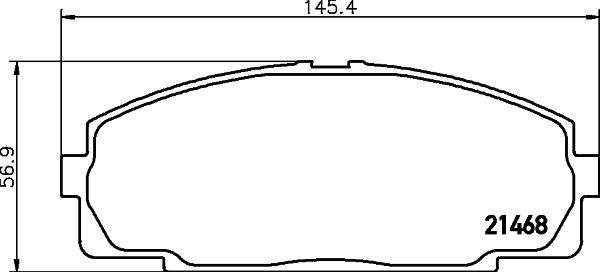 DON PCP1760 - Brake Pad Set, disc brake autospares.lv