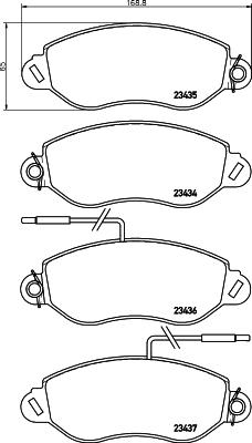 DON PCP1702 - Brake Pad Set, disc brake autospares.lv