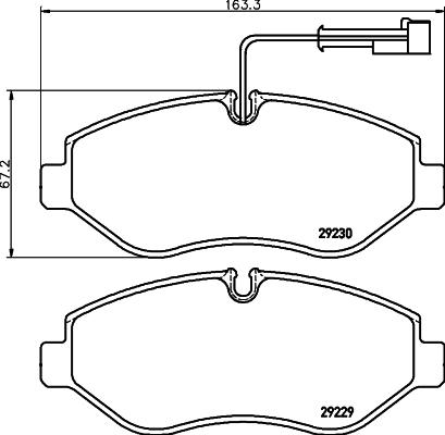 DON PCP1714 - Brake Pad Set, disc brake autospares.lv