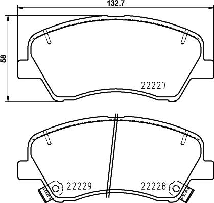 DON PCP1722 - Brake Pad Set, disc brake autospares.lv