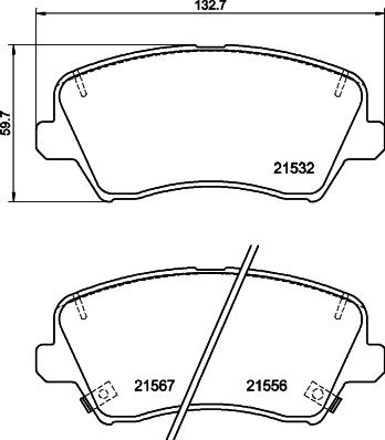 DON PCP1774 - Brake Pad Set, disc brake autospares.lv