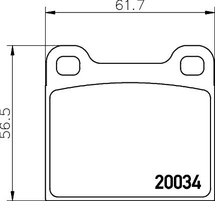 DON PCP2095 - Brake Pad Set, disc brake autospares.lv