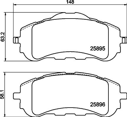 DON PCP2003 - Brake Pad Set, disc brake autospares.lv