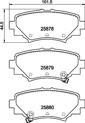 DON PCP2002 - Brake Pad Set, disc brake autospares.lv