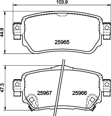 DON PCP2007 - Brake Pad Set, disc brake autospares.lv