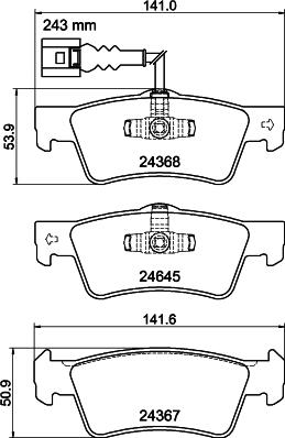 DON PCP2081 - Brake Pad Set, disc brake autospares.lv