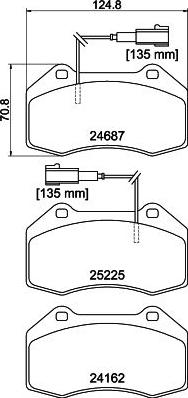 DON PCP2088 - Brake Pad Set, disc brake autospares.lv