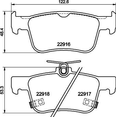 DON PCP2020 - Brake Pad Set, disc brake autospares.lv