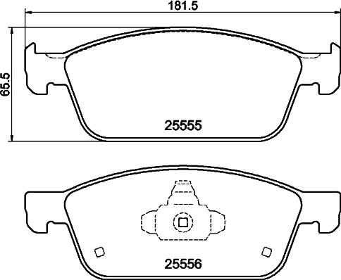 DON PCP2150 - Brake Pad Set, disc brake autospares.lv