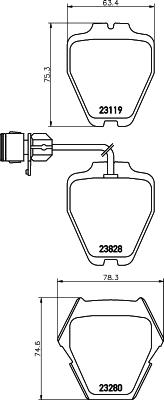 DON PCP2104 - Brake Pad Set, disc brake autospares.lv