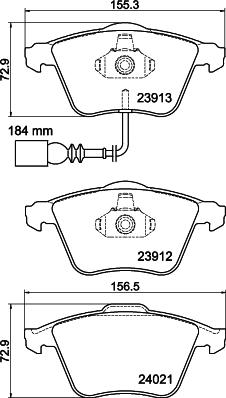 DON PCP2111 - Brake Pad Set, disc brake autospares.lv