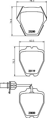 DON PCP2112 - Brake Pad Set, disc brake autospares.lv